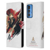 HEAD CASE Pouzdro pro mobil Motorola EDGE 20 PRO - Assassins Creed Odyssey Alexios s šípem (Otevírací obal, kryt na mobil Motorola EDGE 20 PRO Assassin's Creed útočník s oštěpem Alexios)