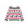 BONPRIX vánoční svetr s norským vzorem Barva: Bílá, Velikost: 140/146