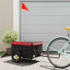 shumee Přívěsný vozík za kolo černý a červený 30 kg železo