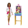 Barbie Povolání herní set dětská doktorka bruneta