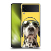 Zadní obal pro mobil Samsung Z Flip 3 5G - HEAD CASE - Srandovní zvířátka pejsek DJ Dalmatin (Plastový kryt, obal, pouzdro na mobil Samsung Z Flip 3 5G - Dalmatin a sluchátka)