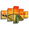 WEBLUX Obraz 5D pětidílný - 125 x 70 cm - Sunset panorama, obraz pětidílný 5D, obraz 5D, pětidílný obraz, 5d obraz - DOPRAVA ZDARMA