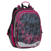 Bagmaster Element 8 A školní batoh růžová s květinami