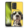 Zadní obal pro mobil Samsung Galaxy A52 / A52s / A52 5G - HEAD CASE - Srandovní zvířátka pejsek DJ Dalmatin (Plastový kryt, obal, pouzdro na mobil Samsung Galaxy A52 / A52s - Dalmatin a sluchátka)