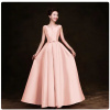 Čína Dlouhé dámské saténové šaty na ples nebo pro družičku Barva: Růžová, Velikost US: 10