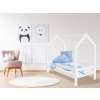 Dětská postel DOMEČEK D3 bílá 80 x 160 cm Rošt: Bez roštu, Matrace: Matrace COCO 10 cm, Úložný box: S bílým úložným boxem