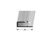 Ukončovací profil pro krytiny do 7 mm (šroubovací) | Küberit 211 Im. nerezu F2