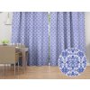 Biante Dekoračný záves TF-118 Modro-biely vzor Maroko 140x220 cm Biante Dekoračný záves TF-118 Modro-biely vzor Maroko 140x220 cm