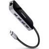 AXAGON HMC-6GL, USB 3.2 Gen 1 hub, porty 3x USB-A, HDMI, RJ-45 GLAN, USB-C PD 60W, kabel USB-C 20cm AXAGON HMC-6GL, USB 3.2 Gen 1 hub, porty 3x USB-A, HDMI, RJ-45 GLAN, USB-C PD 60W, kabel USB-C 20cm