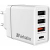 Verbatim USB nabíječka do sítě 30W,4 portová,bílá (49701) Verbatim USB nabíječka do sítě 30W,4 portová,bílá (49701)