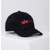 Alpha Industries Šiltovka Alpha Cap čierna s červeným logom Alpha Industries Šiltovka Alpha Cap čierna s červeným logom