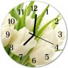 Nástenné sklenené hodiny Tulipány fi 30 cm Nástenné sklenené hodiny Tulipány fi 30 cm