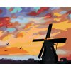ZUTY Maľovanie podľa čísel MLYN A ČERVENÉ ZORE D RUSTY RUST Rámovanie bez rámu a bez vypnutia plátna Rozmer 80 x 100 cm