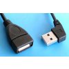 USB 2.0 prodlužovací kabel typ A-A M ve tvaru L/F - černý, 20 cm USB 2.0 prodlužovací kabel typ A-A M ve tvaru L/F - černý, 20 cm