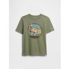 GAP Detské tričko s potlačou Zelená M Zelená Zelená GAP Detské tričko s potlačou Zelená M Zelená Zelená