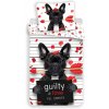 JERRY FABRICS Obliečky Bulldog Heart Bavlna 140x200 70x90