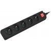 NATEC Prodlužovací kabel Lanberg PS1 5 zásuvky 1.5m vypínač černá PS1-05E-0150-BK NATEC Prodlužovací kabel Lanberg PS1 5 zásuvky 1.5m vypínač černá PS1-05E-0150-BK