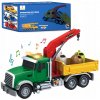 Smetiarske Auto Veľký Nákladiak so Žeriavom a Svetlom na Triedenie Odpadu 1:12 Smetiarske Auto Veľký Nákladiak so Žeriavom a Svetlom na Triedenie Odpadu 1:12