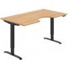 Hobis Pracovný stôl Motion Ergo, PO, 2S, 160x70,5-120,5x90 cm, dub/čierna Hobis Pracovný stôl Motion Ergo, PO, 2S, 160x70,5-120,5x90 cm, dub/čierna