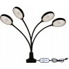 LED lampa na pestovanie rastlín, plné spektrum, biele svetlo, štyri hlavy LED lampa na pestovanie rastlín, plné spektrum, biele svetlo, štyri hlavy