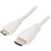 Kábel HDMI 2.0; HDMI vidlica,mini HDMI vidlica; 1m; biela Kábel HDMI 2.0; HDMI vidlica,mini HDMI vidlica; 1m; biela
