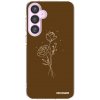 Picasee silikónový prehľadný obal pre Samsung Galaxy A55 5G A556B - Brown flowers Picasee silikónový prehľadný obal pre Samsung Galaxy A55 5G A556B - Brown flowers
