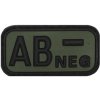 Gumová nášivka MFH krv AB NEG - olivová Gumová nášivka MFH krv AB NEG - olivová