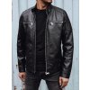 Dstreet pánska kožená bunda s prackami čierna TX4731 čierna