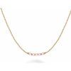 Rosefield Jemný pozlátený náhrdelník s ružovými korálkami JNPRG-J811