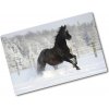 Kuchynská doska zo skla Kôň v cvale sneh 80x52 cm Kuchynská doska zo skla Kôň v cvale sneh 80x52 cm