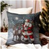 Mondo Italia Vianočná gobelínová obliečka na vankúš s lurexom – Santa Claus s jeleňmi Viacfarebná 42x42 cm Mondo Italia Vianočná gobelínová obliečka na vankúš s lurexom – Santa Claus s jeleňmi Viacfarebná 42x42 cm