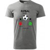 Futbal volá - Klasické pánske tričko vyššej gramáže - 4XL ( Tmavosivý melír ) Futbal volá - Klasické pánske tričko vyššej gramáže - 4XL ( Tmavosivý melír )