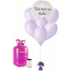 Personal Personalizovaný hélium párty set fialový Priesvitný balón Personal Personalizovaný hélium párty set fialový Priesvitný balón