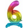 Godan Samostojaci fóliový balón 6 dúhový 74 cm Godan Samostojaci fóliový balón 6 dúhový 74 cm