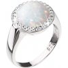 Strieborný prsteň so syntetickým opálom a s krištáľmi Preciosa biely 35060.1 52 Strieborný prsteň so syntetickým opálom a s krištáľmi Preciosa biely 35060.1 52