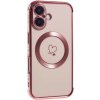 Kryt na iPhone 16 Plus Srdiečko s podporou MagSafe ružový Kryt na iPhone 16 Plus Srdiečko s podporou MagSafe ružový