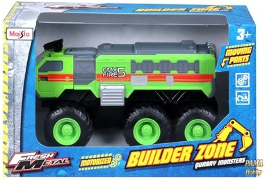 Maisto Builder Zone Quarry Monsters Pracovné stroje Záchranné vozidlo Green