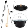 Perfect Home Kotlikset014 Trojnožka ku kotlíkom 1,2m + smaltovaný kotlík s pokrievkou 13 L + varecha + naberačka ZADARMO, 5 ks Perfect Home Kotlikset014 Trojnožka ku kotlíkom 1,2m + smaltovaný kotlík s pokrievkou 13 L + varecha + naberačka ZADARMO, 5 ks