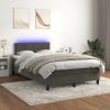 Box spring postel s matrací a LED tmavě šedá 120x200 cm samet Šedá 3134394 Box spring postel s matrací a LED tmavě šedá 120x200 cm samet Šedá 3134394