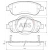 A.B.S. Sada brzdových platničiek kotúčovej brzdy 37650 A.B.S. Sada brzdových platničiek kotúčovej brzdy 37650