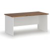 Kancelársky písací stôl PRIMO WHITE, 160x80 cm, biela/orech Kancelársky písací stôl PRIMO WHITE, 160x80 cm, biela/orech