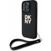 Zanie kryt DKNY PU Leather Stack Logo Wrist Strap pre Apple iPhone 16 Pro, čierna Zanie kryt DKNY PU Leather Stack Logo Wrist Strap pre Apple iPhone 16 Pro, čierna