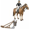 Bruder 62505 BWORLD Jazdecký set kôň žena a príslušenstvo