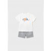 Set - tričko s potlačou a pruhované kraťasy Mayoral - 2501253036 Veľkosť: 80 Set - tričko s potlačou a pruhované kraťasy Mayoral - 2501253036 Veľkosť: 80