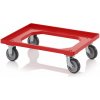 Vozík pod prepravky 60 x 40 cm, farba červená Vozík pod prepravky 60 x 40 cm, farba červená