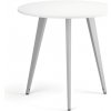 Konferenčný stôl PRIMO VIBE, priemer 80 cm, sivostrieborná podnož, biela Konferenčný stôl PRIMO VIBE, priemer 80 cm, sivostrieborná podnož, biela