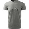 EKG detektor - Klasické pánske tričko vyššej gramáže - 4XL ( Tmavosivý melír ) EKG detektor - Klasické pánske tričko vyššej gramáže - 4XL ( Tmavosivý melír )