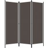 vidaXL 3 dielna priečka do izby antracit 150 x 180 cm