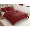 Jerry Fabrics Vianočné bavlna obliečky Kárované červené 140x200 70x90