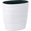 HowHomely Kvetináč plast biely, čierny 40 x 60 x 60 cm